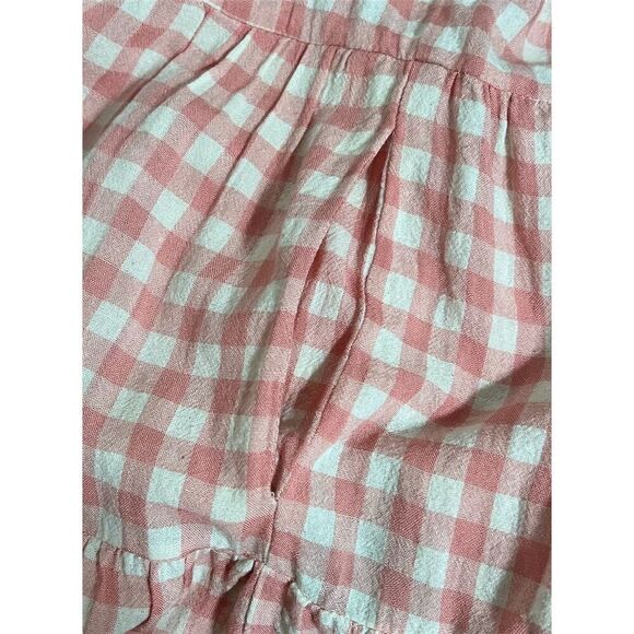 Altar’d State Pink Gingham Tiered Mini Dress Size M Short Sleeve Summer Casual - Picture 10 of 10